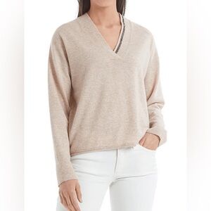 Marc Cain Cream V-Neck Sweater